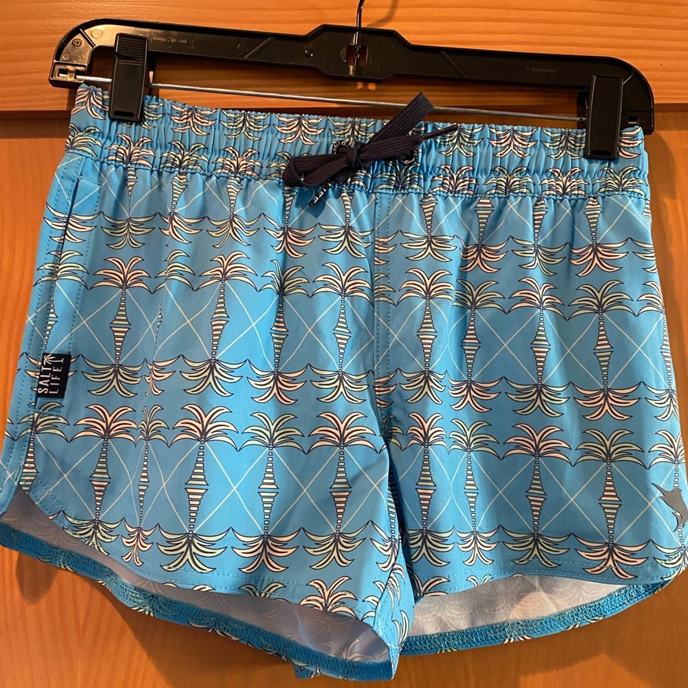 Salt Life Girl’s Boardshorts/Shorts Palm Trees Print NWT Size YM